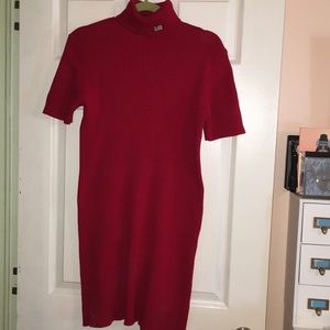 Polo Jeans Ralph Lauren Red Ribbed Dress Size XL